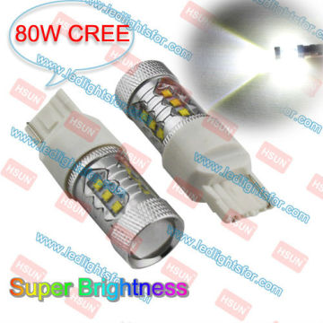 BRIGHTNESS 80W CREE 7440 HIGH POWER LED,T20 CAR TAIL LED,W21W BULB LED AUTO