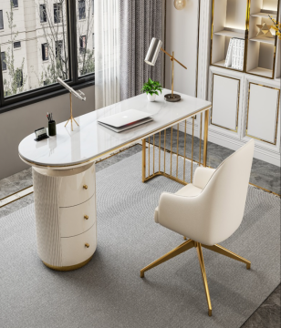 Modern Marble Top Office TV Cabinet with Drawer - Executive Home Furniture Online