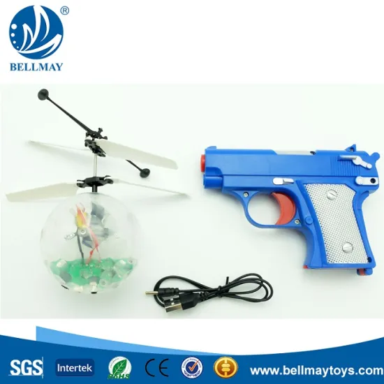 Induction LED Light Crystal Ball Drone With Toy Gun