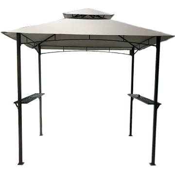 Factory Direct Large Metal Outdoor Sunshade Gazebo for Barbecue