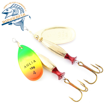 Kleurrijke bionische hardbass lange gegoten metalen lepel spinner aas met haken (90 mm 18 g &amp; 100 mm 24 g)