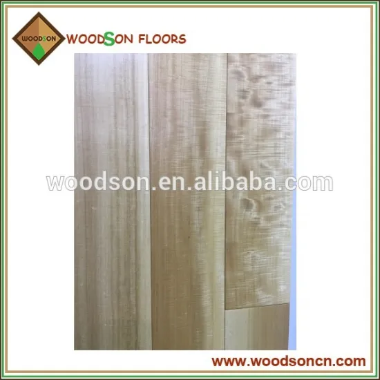 UV lacquered flat nature color solid oak wood flooring