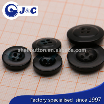 Customize size real ox horn buttons,black colour natural horn buttons for coat