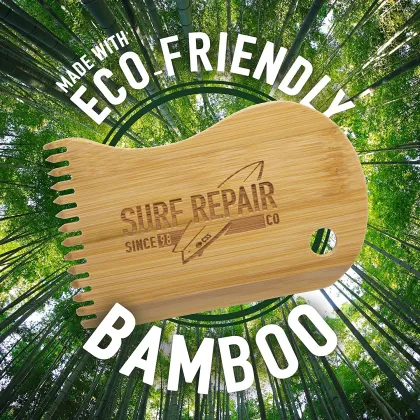 Custom Logo Bamboo Surfboard Wax Scraper and Surf Wax Remover: Perfect Gift for Surfers