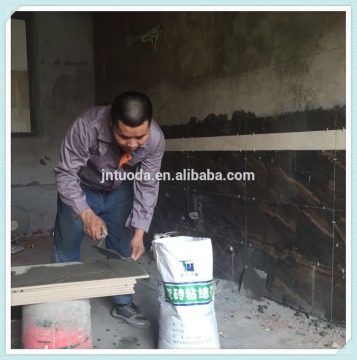 External thermal insulation system of protective layer on the tile paste