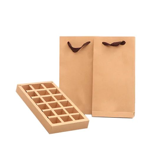 Recycle Kraft Foldable Tea Packaging Box with Divider
