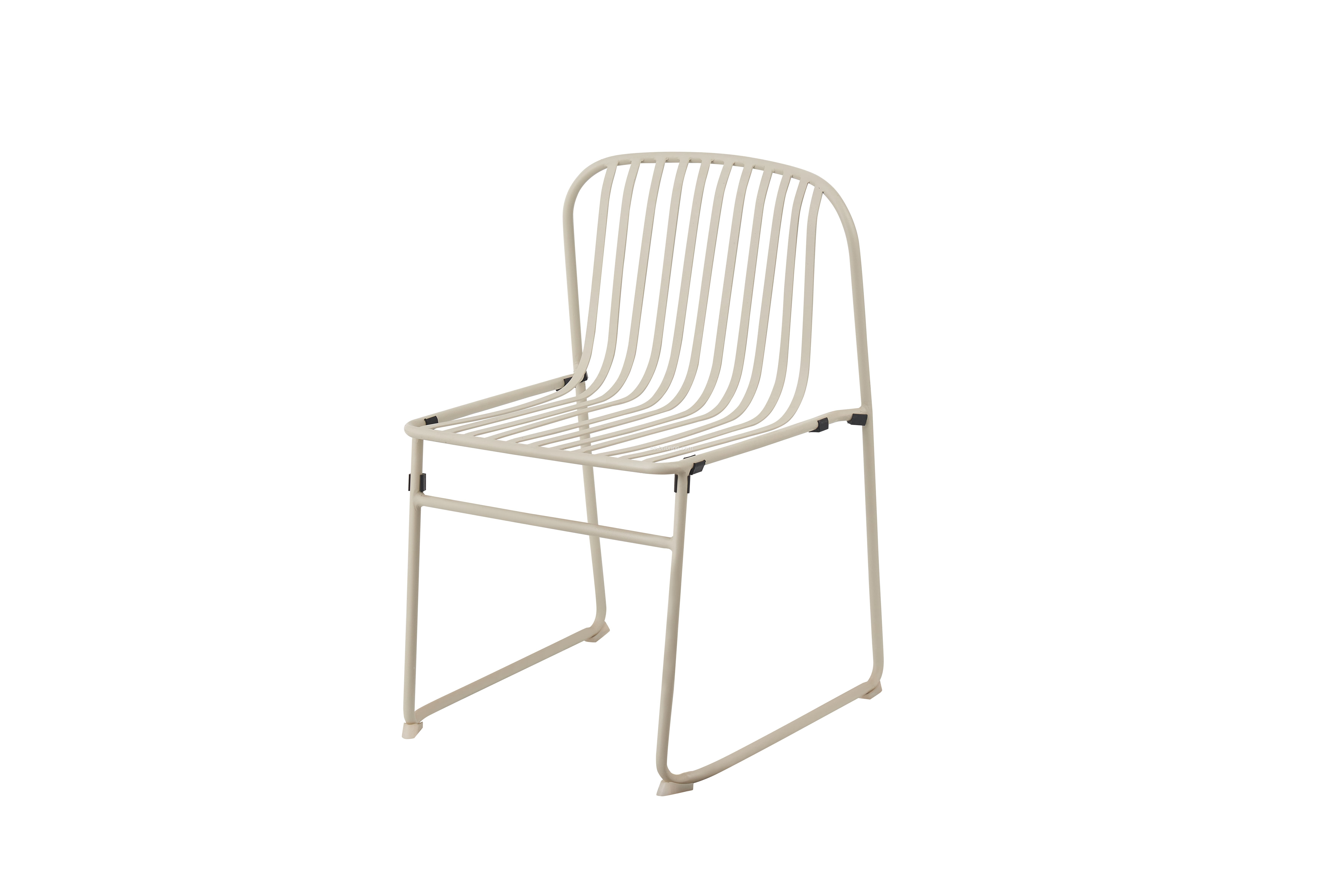 Silla de comedor al aire libre de crema suiza para jardín