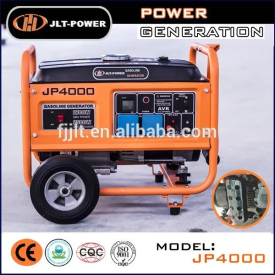 Portable 5kva gasoline or gas generator with handle and wheels