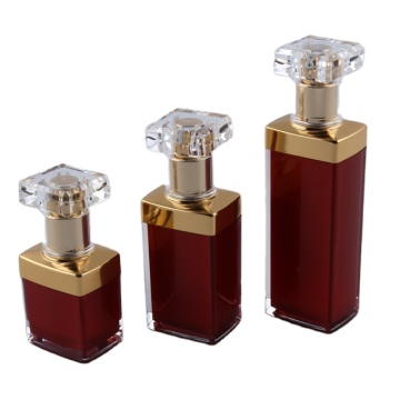 Empty Acrylic Cosmetic Bottles with Diamond Cap: Available in 15ml, 30ml, and 50ml Sizes