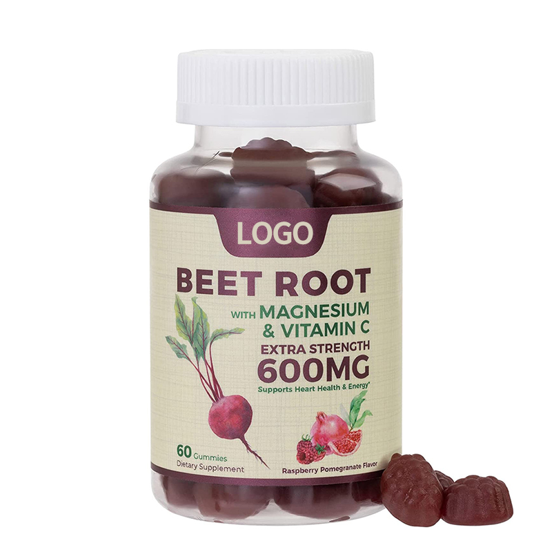 OEM/ODM Vegan Vitamin C Heart Health Support Raspberry Pomegranate Flavor Beet Root Gummies For Blood Pressure Organic