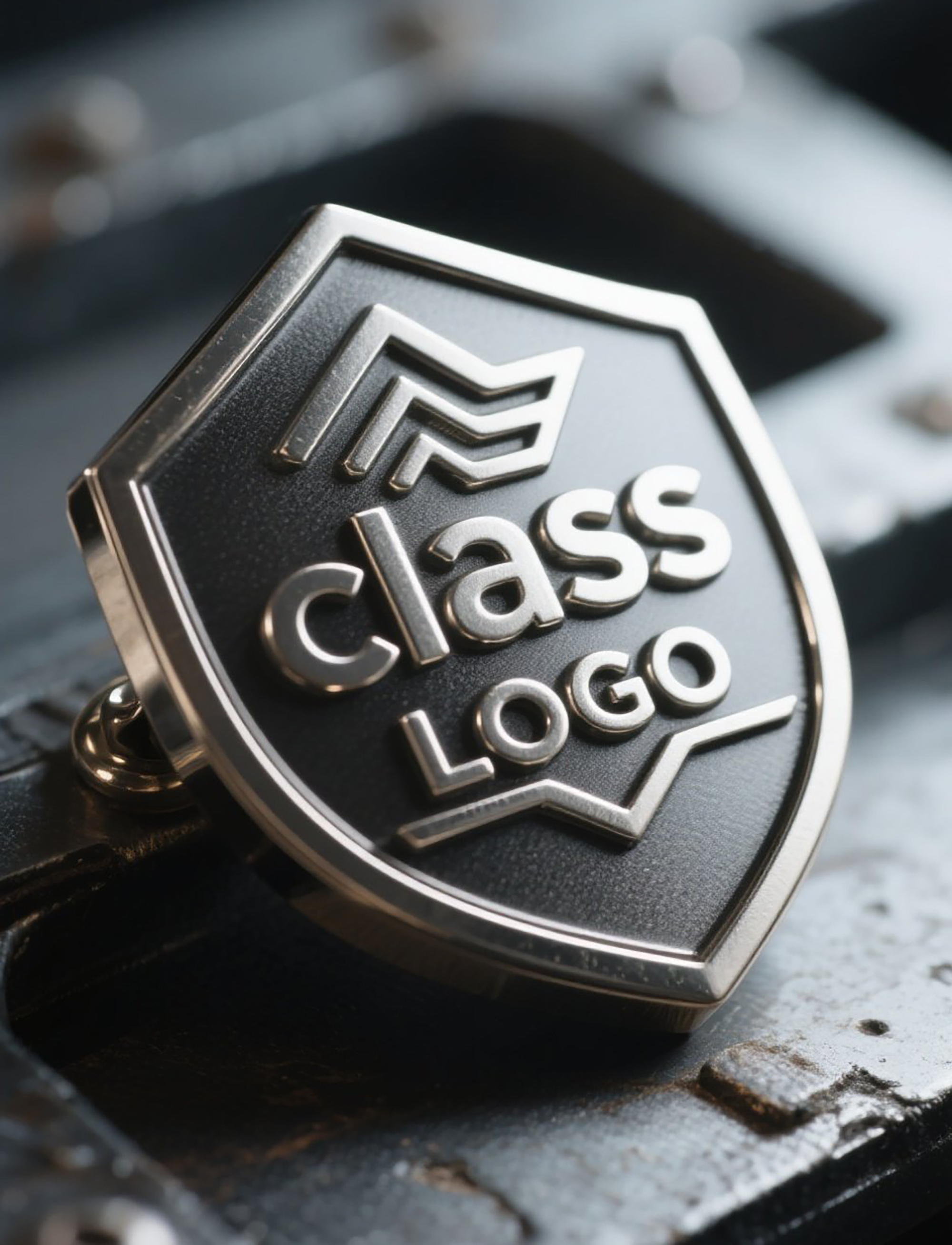 Metal class magnetic pin customizable logo