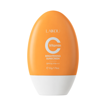 LAIKOU SPF 50+ Organic Korean Sunblock Cream - Whitening Vitamin C Face Sunscreen