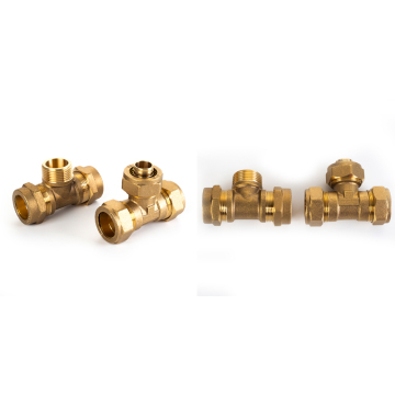 Lead-Free Wholesale Custom Brass Tee Fittings: 50mm, 12mm, and 30mm Pipe Adapters with Sanitary Usage and OEM Options Employing Casting Techniques