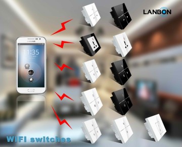 No Gateway!remote control Android /Iphone WIFI switch smart home system touch switch light switch