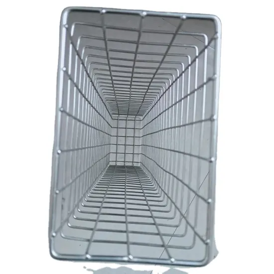 Heat-Resistant 304 316 316L Stainless Steel Woven Wire Mesh Frying Basket with Telescopic Folding Handle