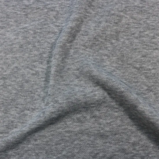 Heather Grey 100% Polyester One Side Brush Weft Knitted Fleece Fabric for Coat Home Textile