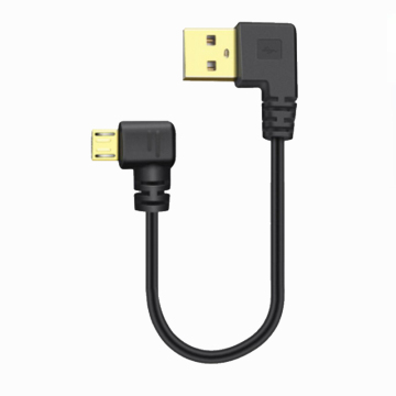 Gouden vergulde schuine micro USB -kabel
