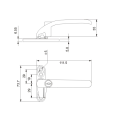 New style Casement Window Handle With key