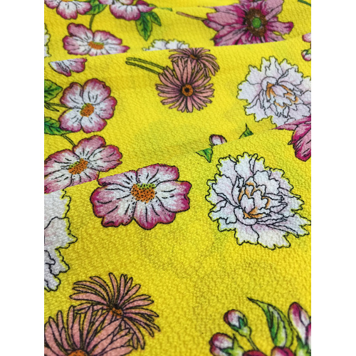 Polyester Bubble Chiffon Printing Woven Fabric