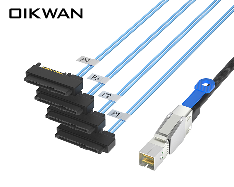 Minisas HD SFF-8644 a SAS 4SFF-8482+Cable todo en uno 15p