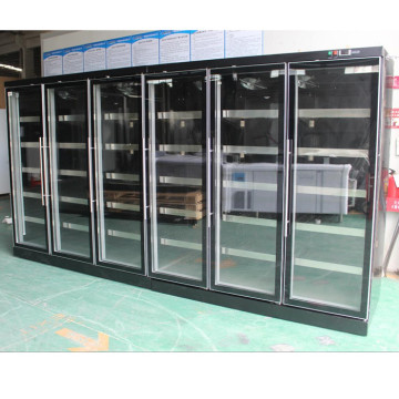 3000L 6 Full Size Door Cabinet 5 Layers Shelf Remote Type Glass Display Chiller