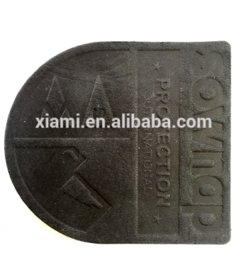 new product debossed stripe top layer leather label patch