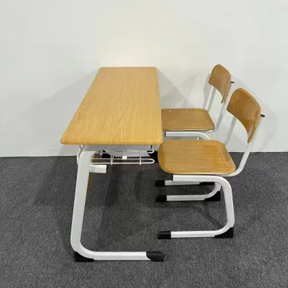 Study Double School Student Desk and Chair