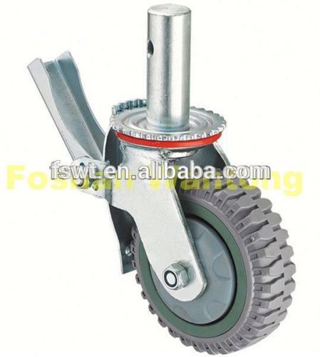 Heavy Duty Scaffolding PU/PVC clear plastic casters(for machinery, industrial, hardware)