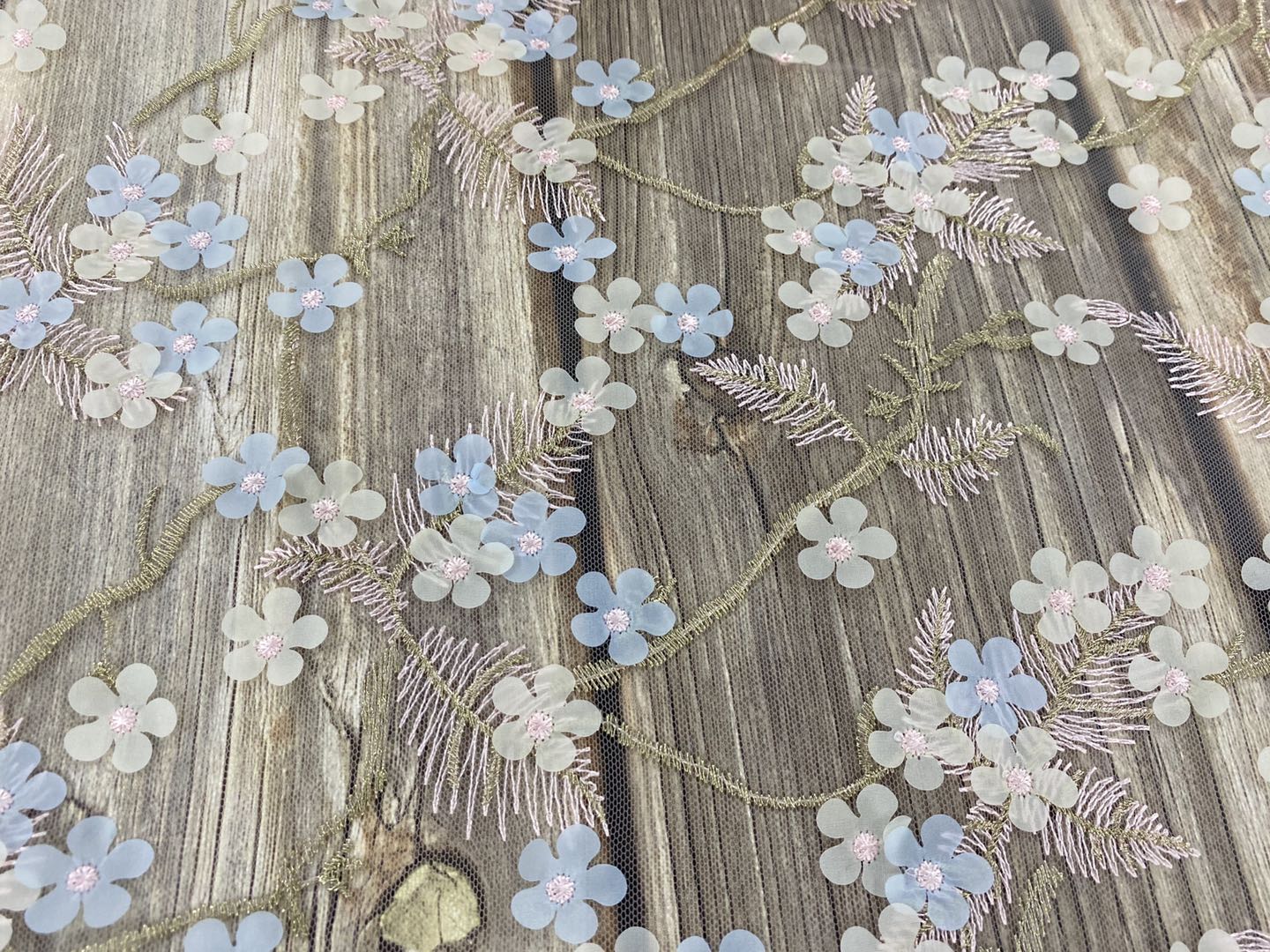 Poly Mesh Chiffon Embroidery Fabric