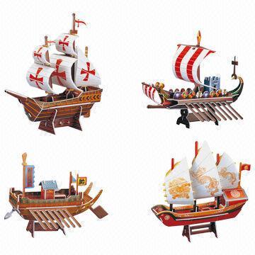 3D Puzzle Toy Sailboat with EN71 Certificate
