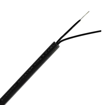 SY YGZ 2*22AWG 2 Core Black Silicone Tinned Copper Wire Cable