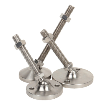 Piedi di livellamento in acciaio inossidabile industriale M24 con diametro di base 120 mm