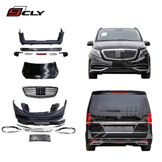 Maybach-Style Body Kits for Benz V-Class/VITO W446/W447: Front Bumper and Grille, Rear Bumper, Diffuser