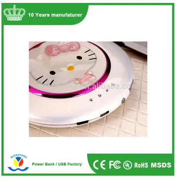 Nice design power bank Cute hello kitty mirror power bank for smartphones
