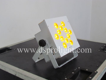 DMX Wireless Powered LED Flat PAR Light with 12PCS LEDs RGBW or RGBW & UV
