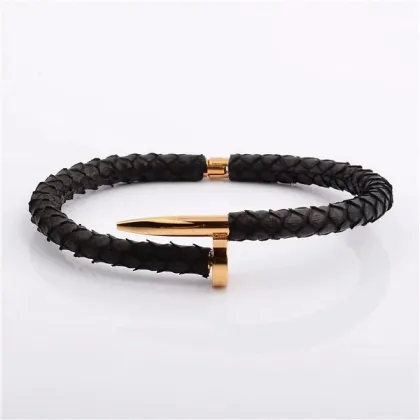 Genuine Python Skin Nail  Stingary Bracelet