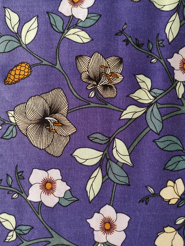 Flower Design Rayon Lightweight Challis 30S Printing Fabric