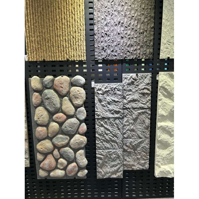 Panel Dinding Batu Pu 3d Panel Pelepasan VOC Rendah Panel Gempa Bumi Mempertahankan Batu B1 Gred B1 Bahan Bertauliah Therma