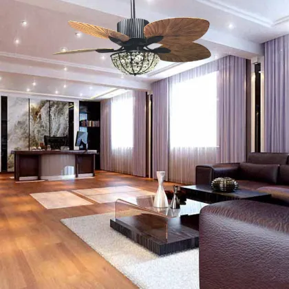 JYLIGHTING Retro American Luxury Chandelier Fan with Light - Modern Ceiling Fan Lights