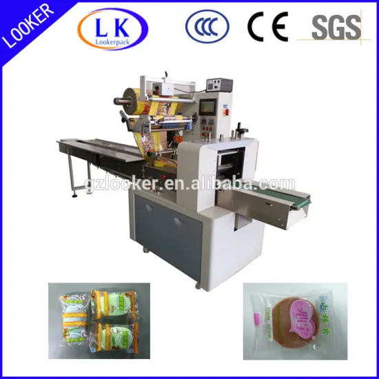 Dual inverter PLC control horizontal flow packing machine