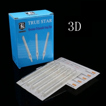 50PCS 3D Tattoo Tip True Star Clear Long Disposable Tips 108mm needles tip For Free Shipping
