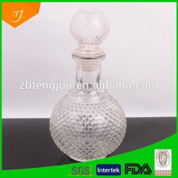 wine glass bottle sprayed,glass bottle with stopper, wine bottle