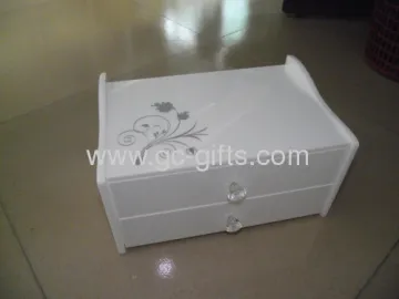 White Acrylic Makeup Drawer Boxes 