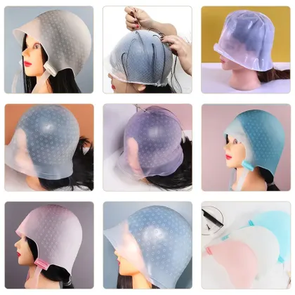 Silicone hair dye dye brightening hood with holes