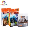 Impresión personalizada bolsas de alimentos para mascotas de fondo plano