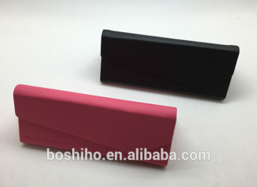 Boshiho wholesale leather folding eyeglass sunglasses case