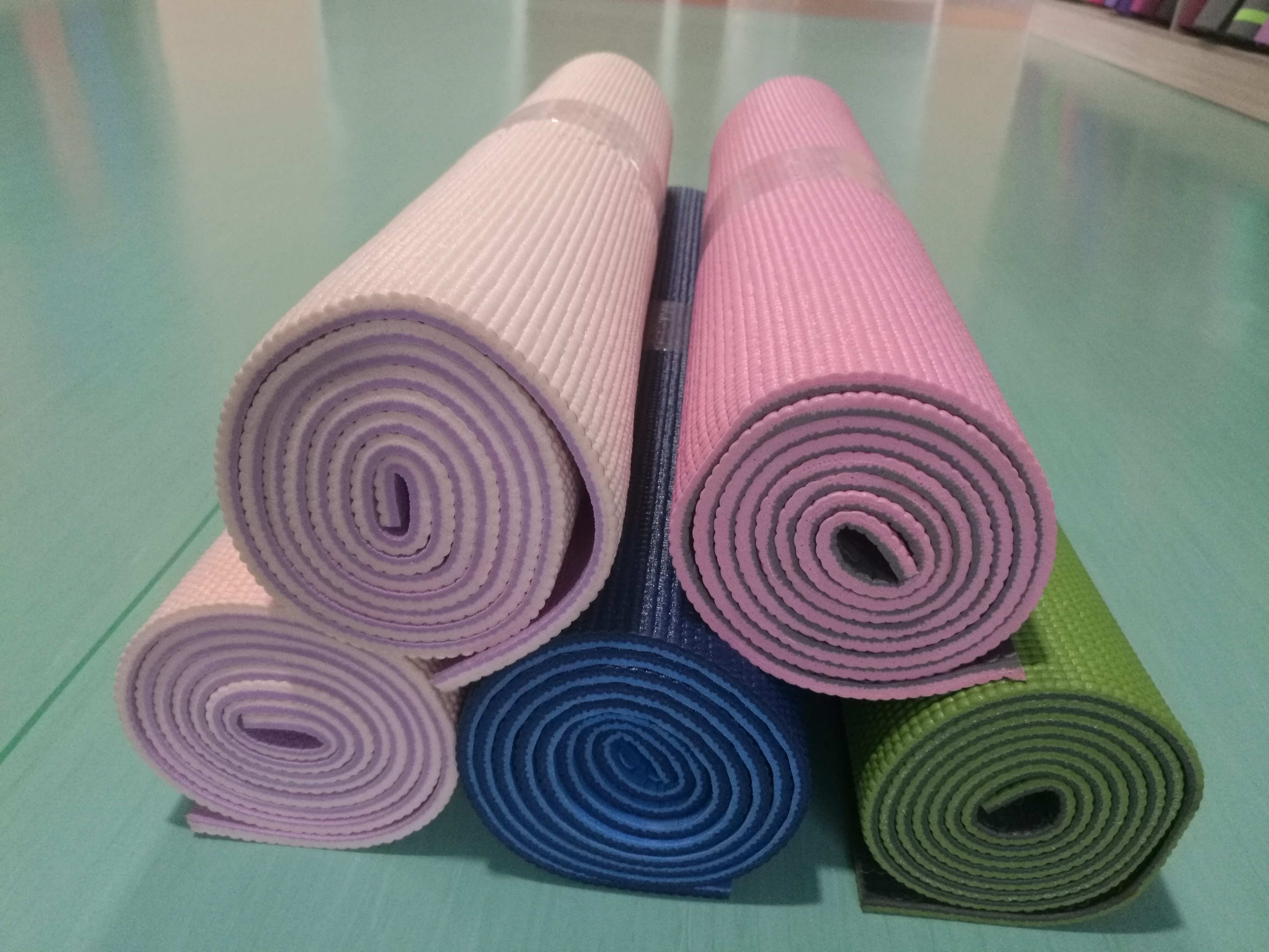 PVC double color fitness mat