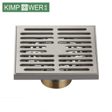 4 inch square brass floor drain