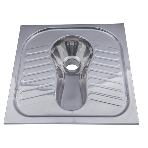 Public Square Stainless Steel Squatting Toilet Pan