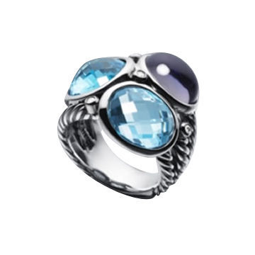 925 Sterling Silver Multiple Gemstone Rings, Different Style and Material Can be Made for Clients